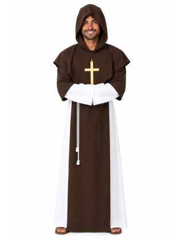 Fato de Monge Medieval Tamanho L | Disfarces para Adultos O Rei do Carnaval